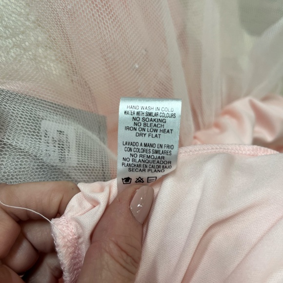 Boutique - Layered Tulle Mini Dress Color Blush Sz Large - NWT‎ - Picture 9 of 10